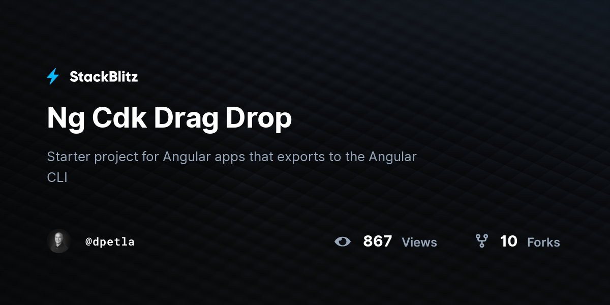 Ng Cdk Drag Drop - StackBlitz