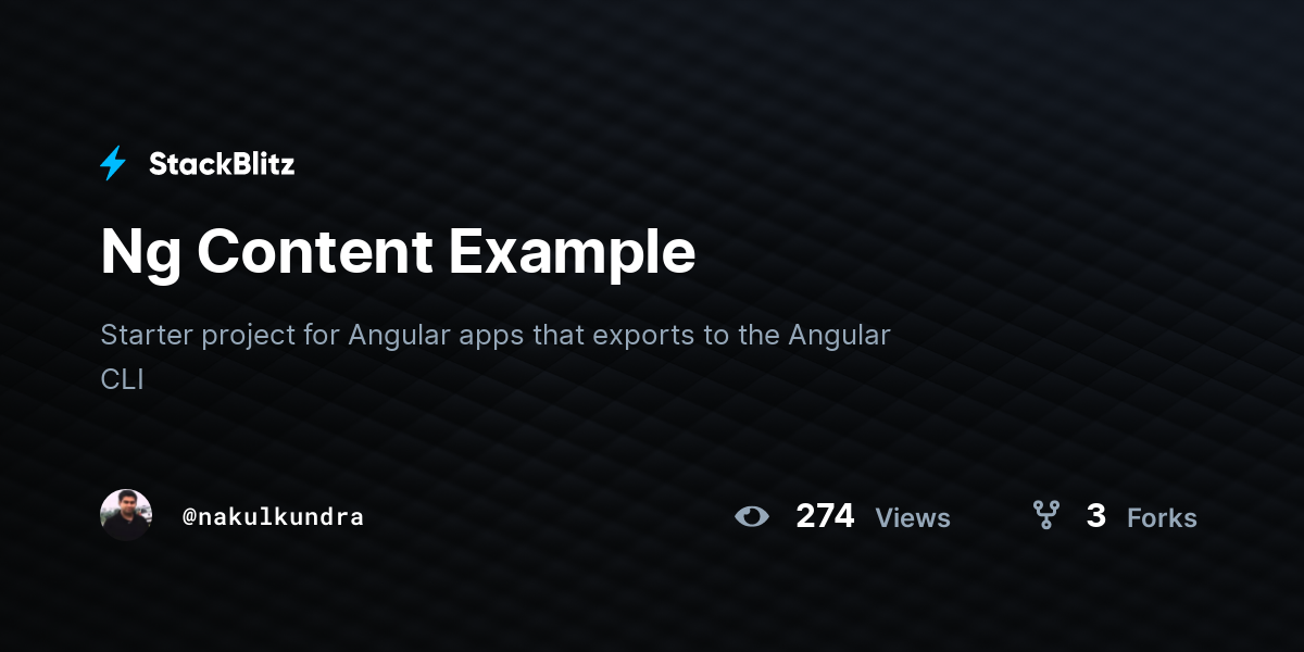 Ng Content Example