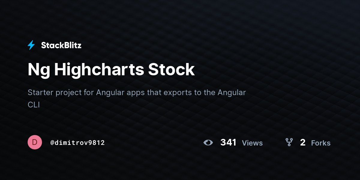 Ng Highcharts Stock - StackBlitz