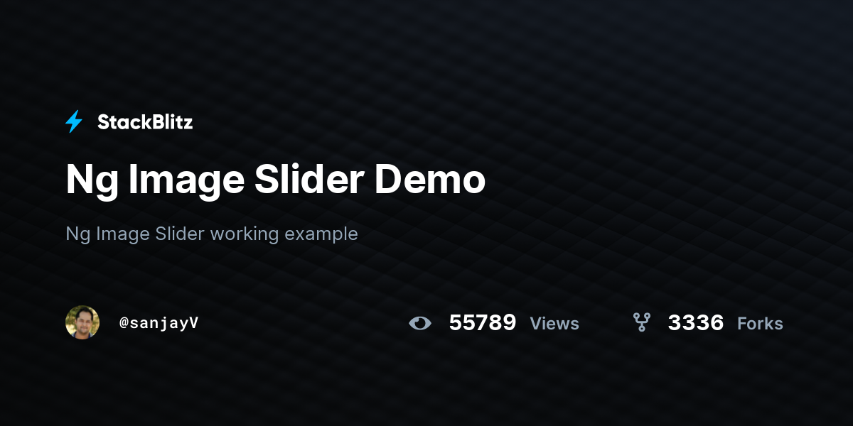 Ng Image Slider Demo - StackBlitz