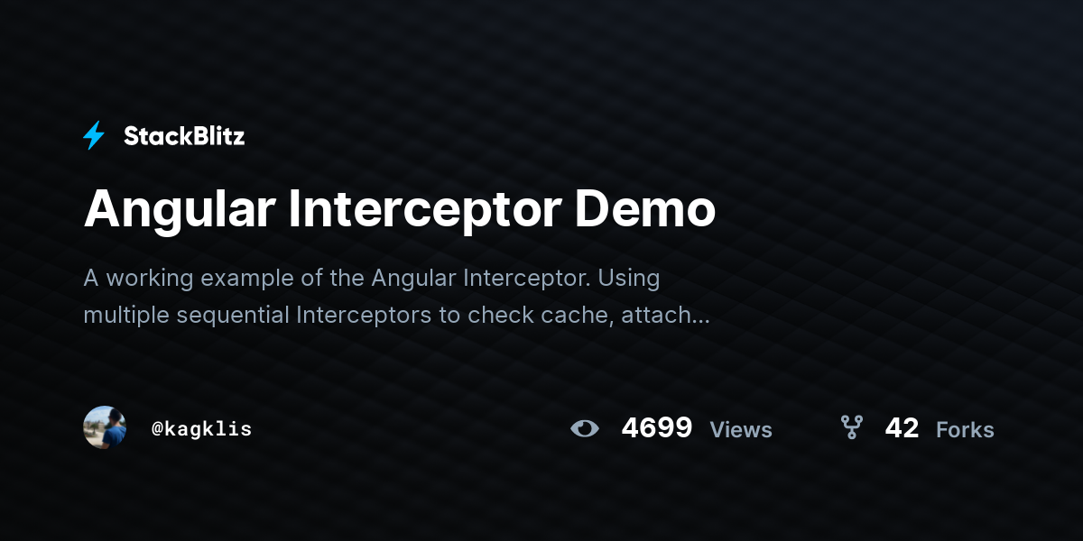 Angular Interceptor Demo - StackBlitz