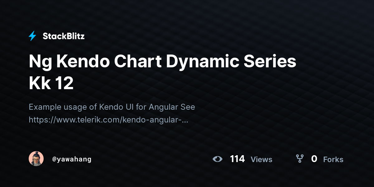 Ng Kendo Chart Dynamic Series Kk 12 - StackBlitz
