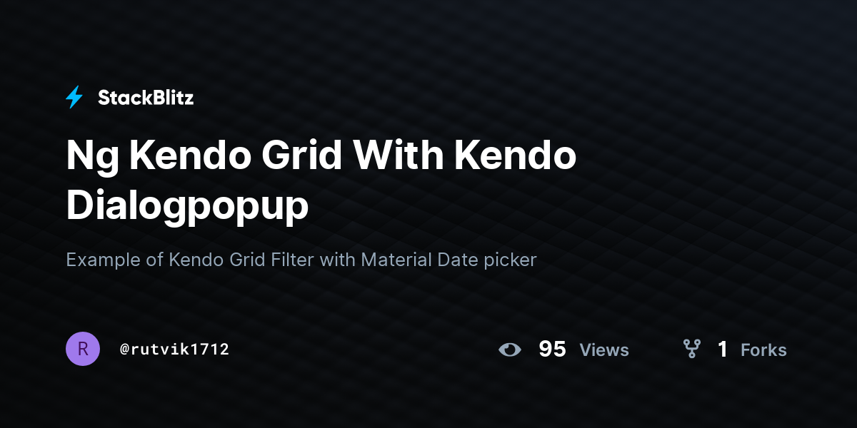 Ng Kendo Grid With Kendo Dialogpopup - StackBlitz