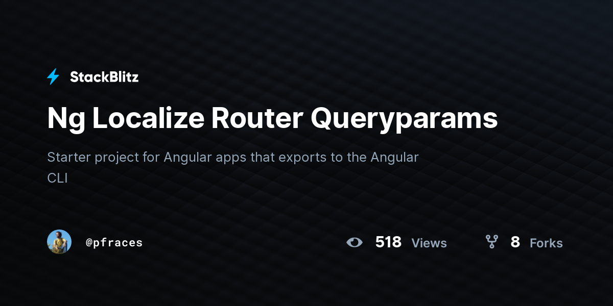 Ng Localize Router Queryparams - StackBlitz