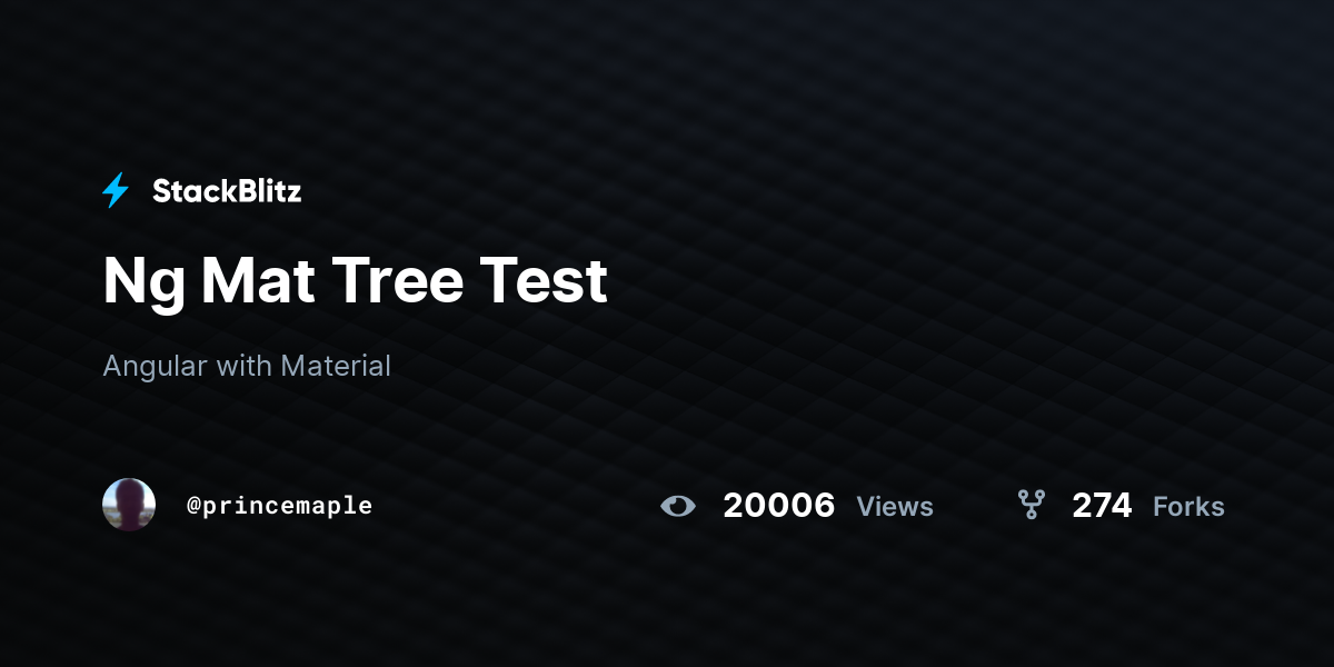 Ng Mat Tree Test StackBlitz
