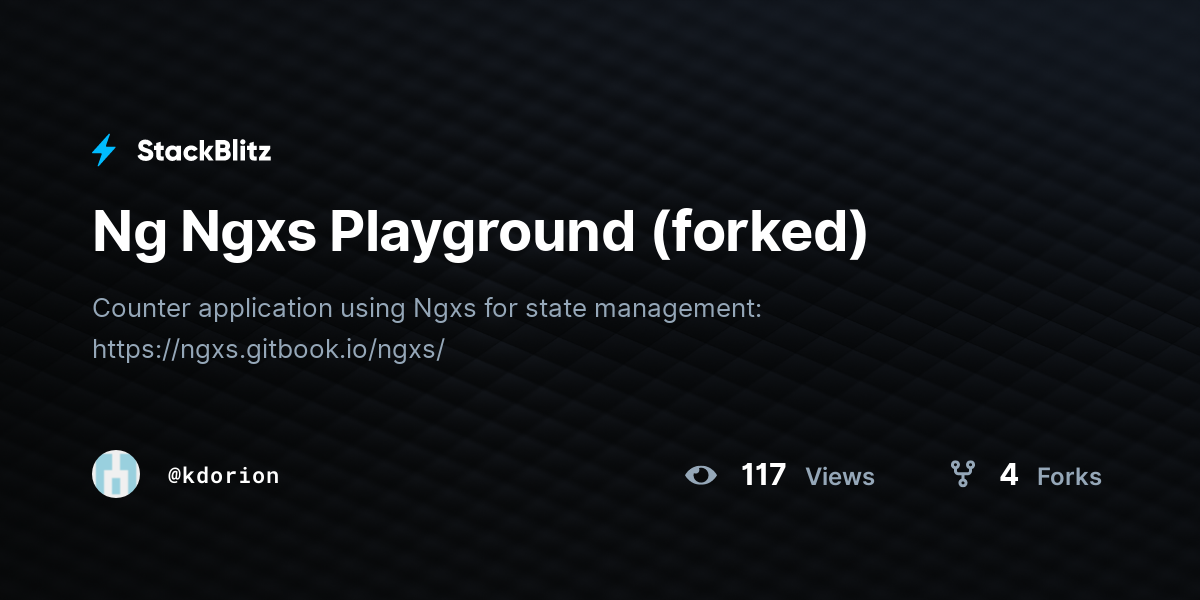 Ng Ngxs Playground (forked) - StackBlitz