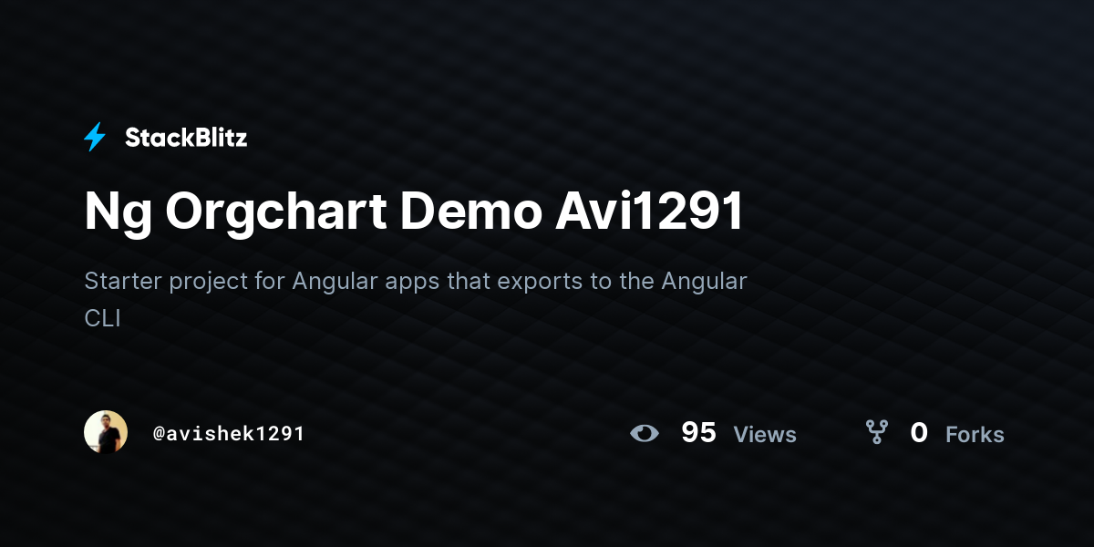 Ng Orgchart Demo Avi1291 - StackBlitz