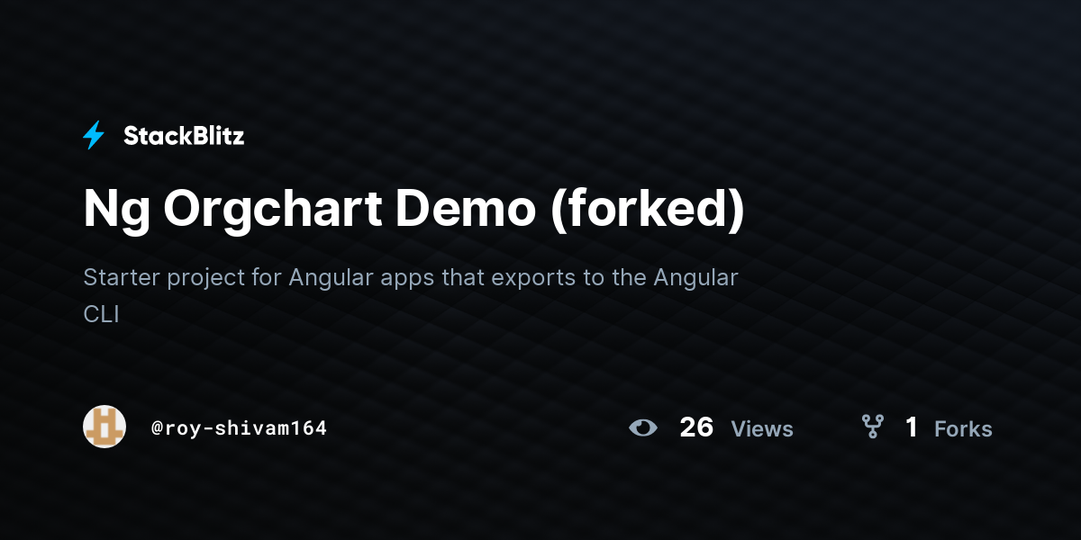 Ng Orgchart Demo (forked) - StackBlitz