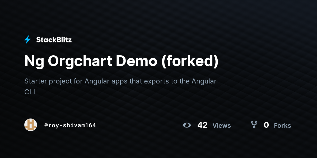 Ng Orgchart Demo (forked) - StackBlitz