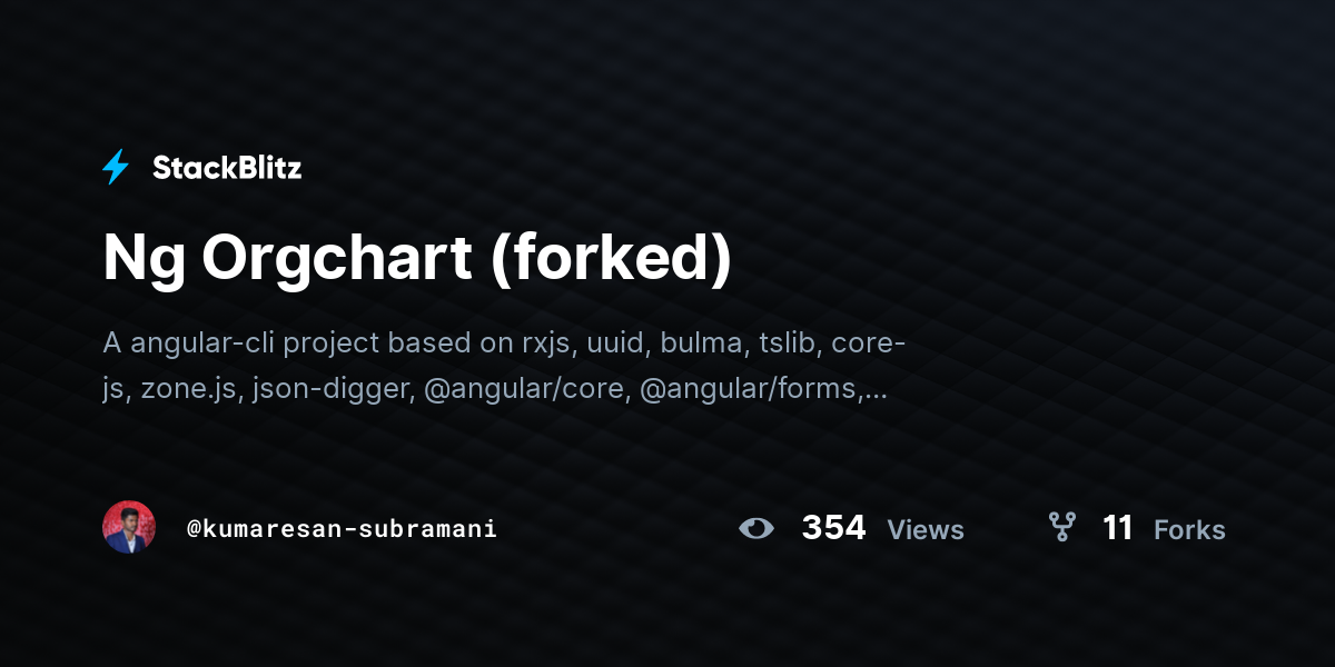 Ng Orgchart (forked) - StackBlitz