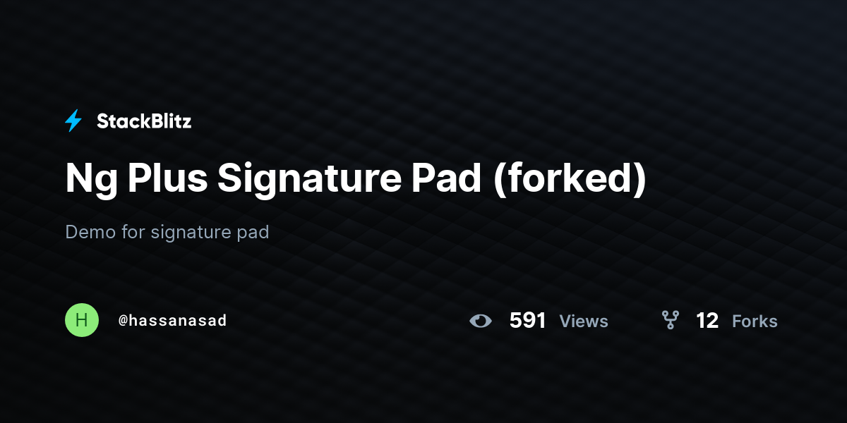 Ng Plus Signature Pad (forked) - StackBlitz