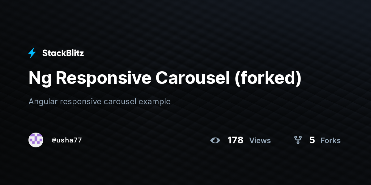 Ng Responsive Carousel (forked) - StackBlitz