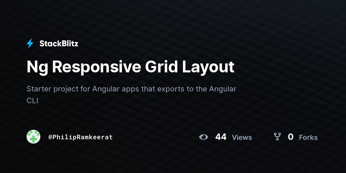 Ng Responsive Grid Layout - StackBlitz