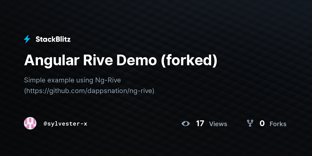Angular Rive Demo (forked) - StackBlitz