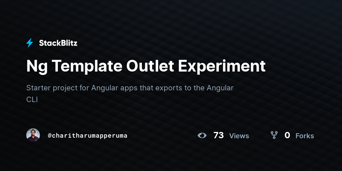 Ng Template Outlet Experiment - StackBlitz