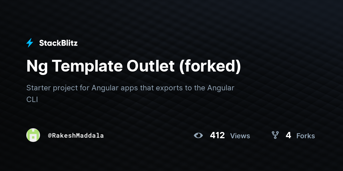 Ng Template Outlet (forked) - StackBlitz
