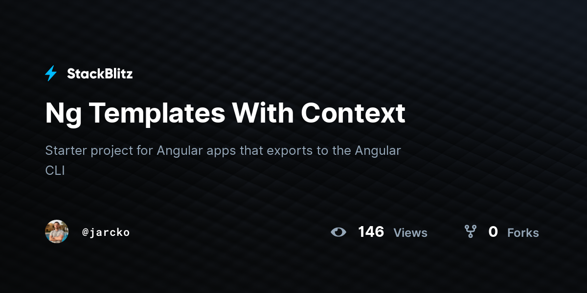 Ng Templates With Context - StackBlitz