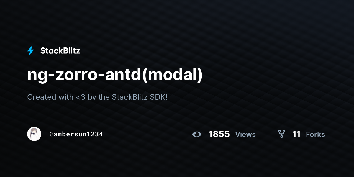 ng-zorro-antd(modal) - StackBlitz