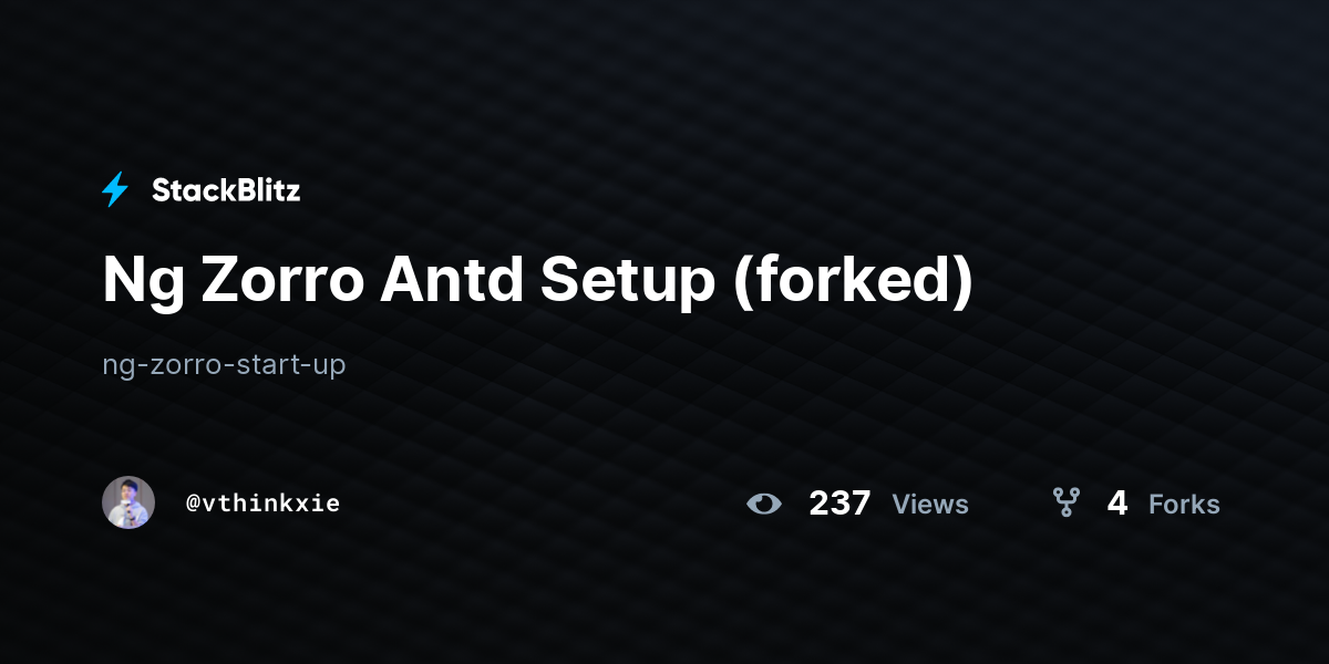 Ng Zorro Antd Setup (forked) - StackBlitz