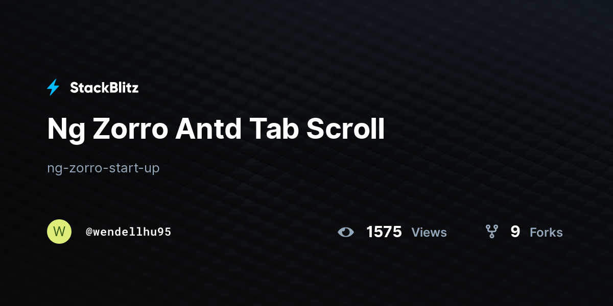 Ng Zorro Antd Tab Scroll - StackBlitz
