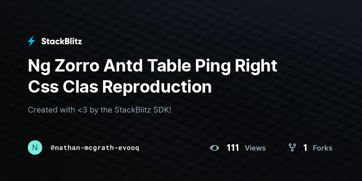 Ng Zorro Antd Table Ping Right Css Clas Reproduction - StackBlitz