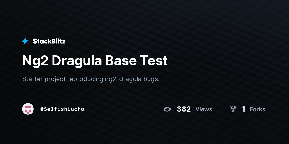 Ng2 Dragula Base Test - StackBlitz