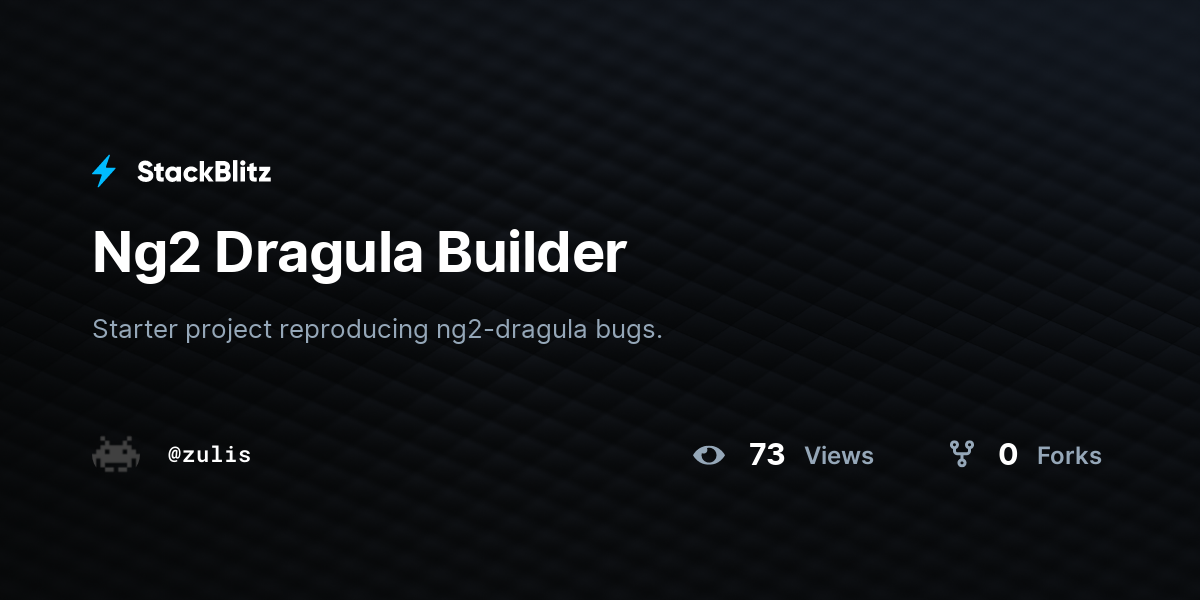 Ng2 Dragula Builder - StackBlitz