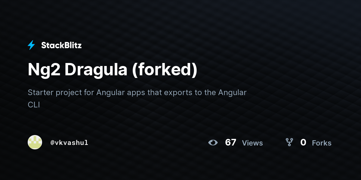 Ng2 Dragula (forked) - StackBlitz