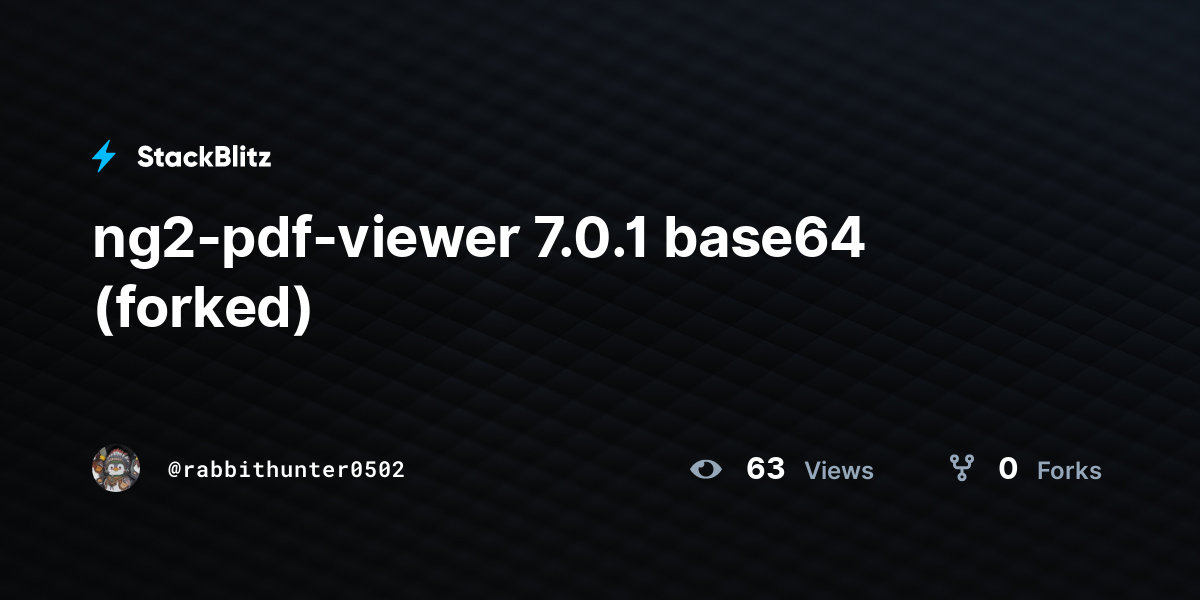ng2-pdf-viewer 7.0.1 base64 (forked) - StackBlitz