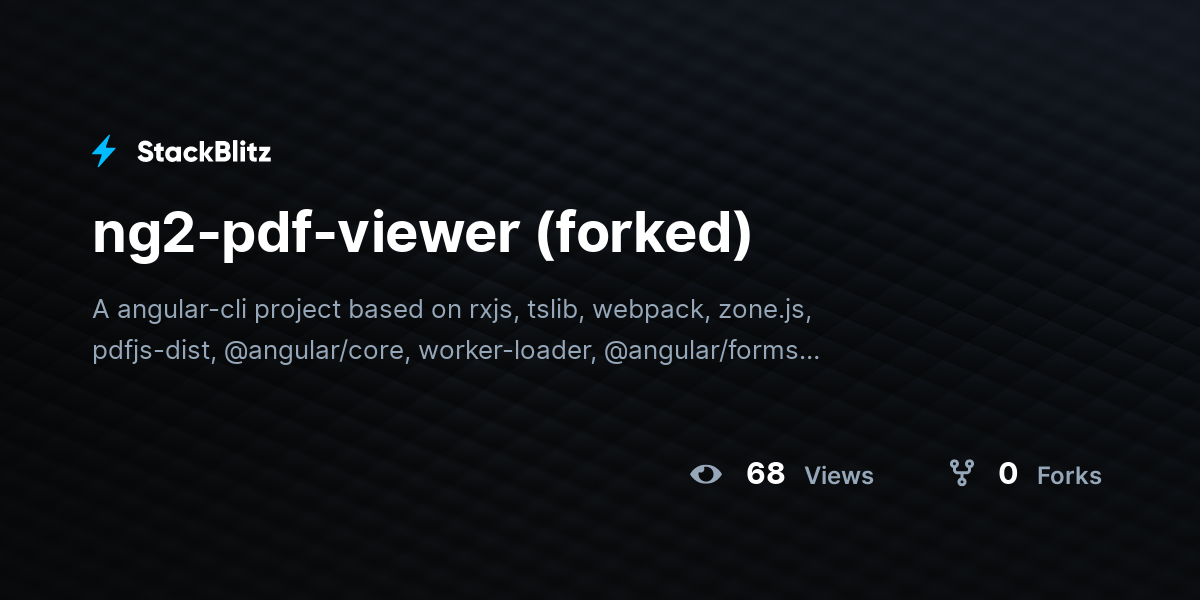ng2-pdf-viewer (forked) - StackBlitz