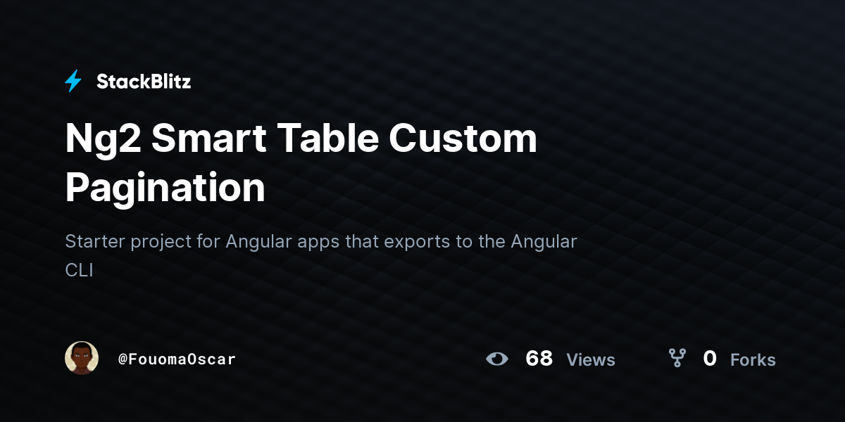 Ng2 Smart Table Custom Pagination - StackBlitz