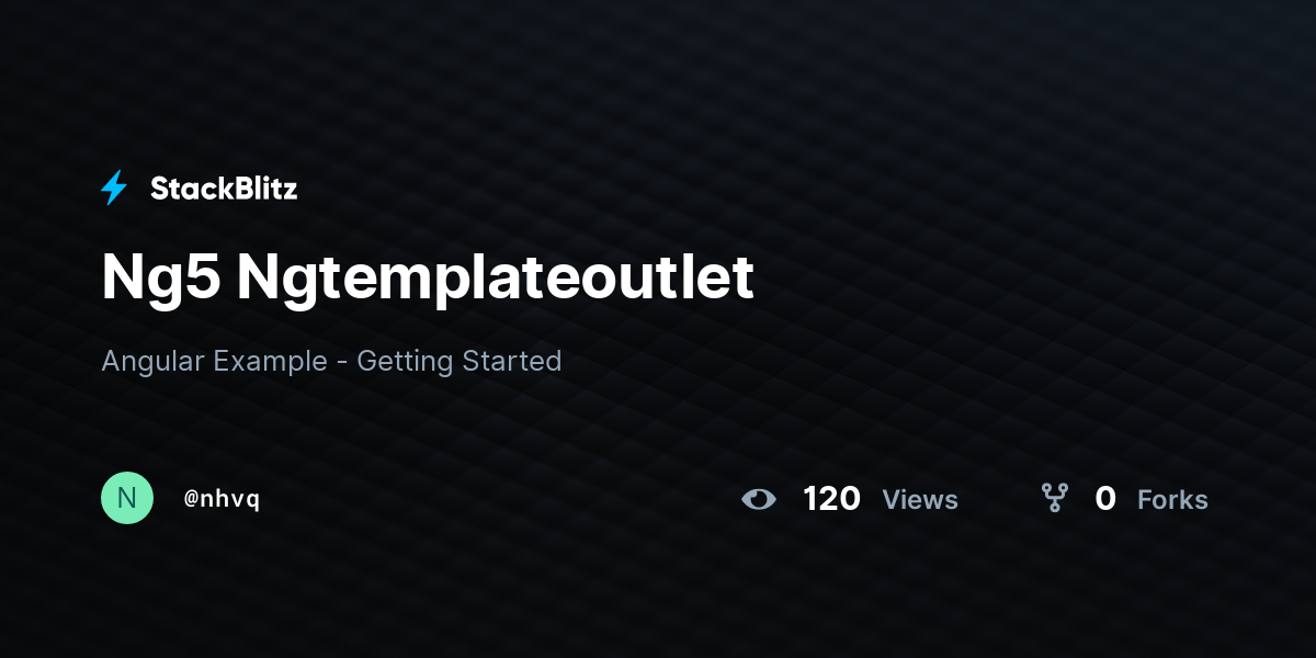 Ng5 Ngtemplateoutlet - StackBlitz