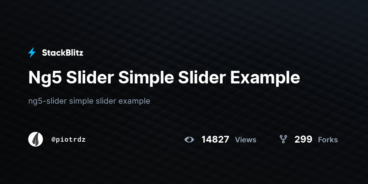 Ng5 Slider Simple Slider Example - StackBlitz