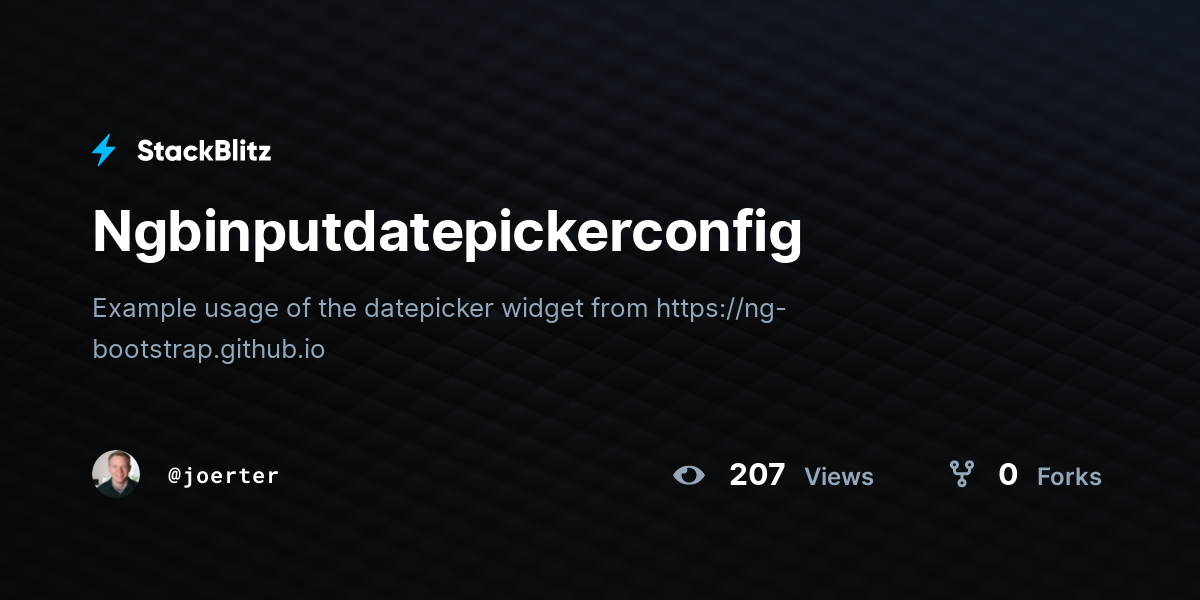 Ngbinputdatepickerconfig - StackBlitz