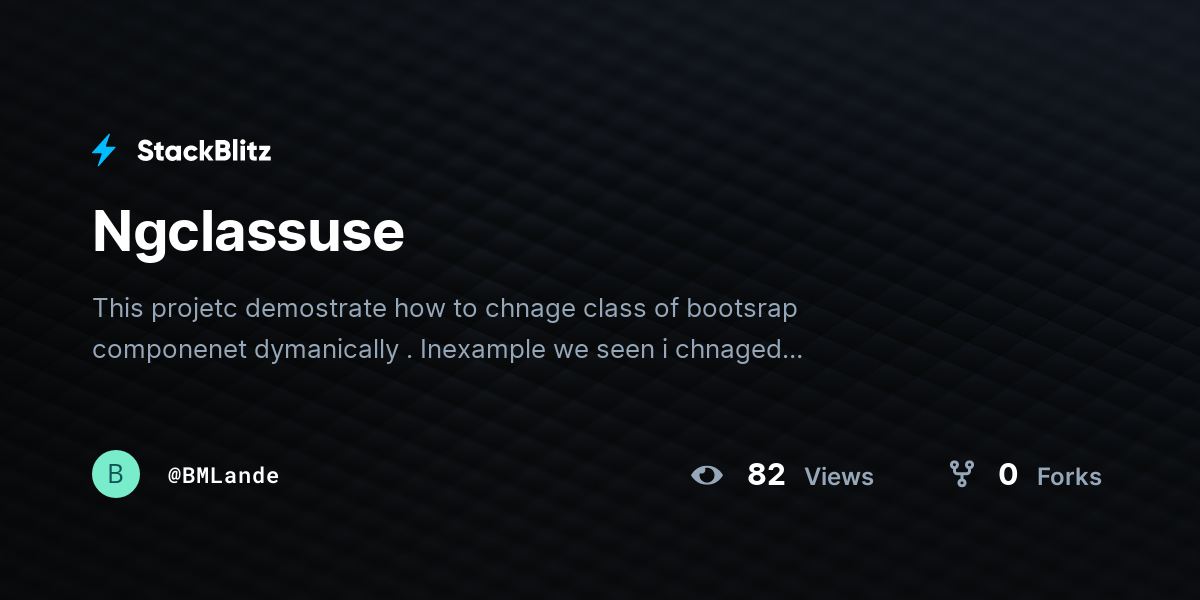 Ngclassuse - StackBlitz