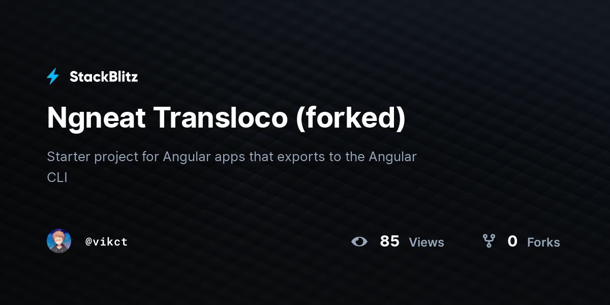 Ngneat Transloco (forked) - StackBlitz