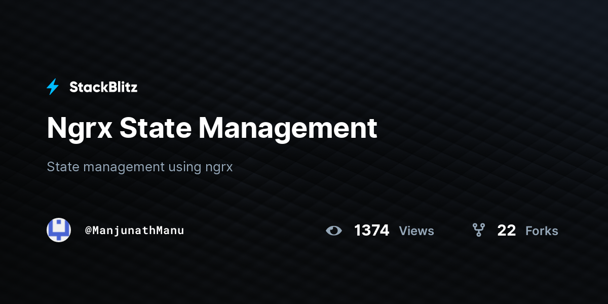 Ngrx State Management - StackBlitz