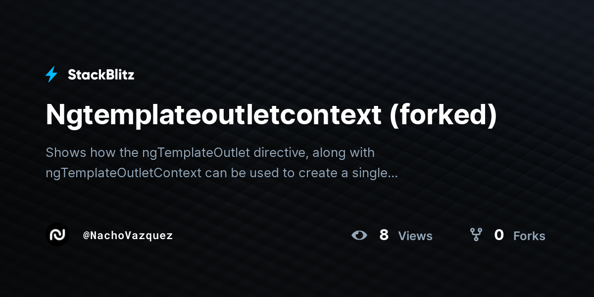 Ngtemplateoutletcontext Forked Stackblitz