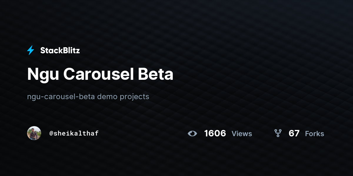 Ngu Carousel Beta - StackBlitz