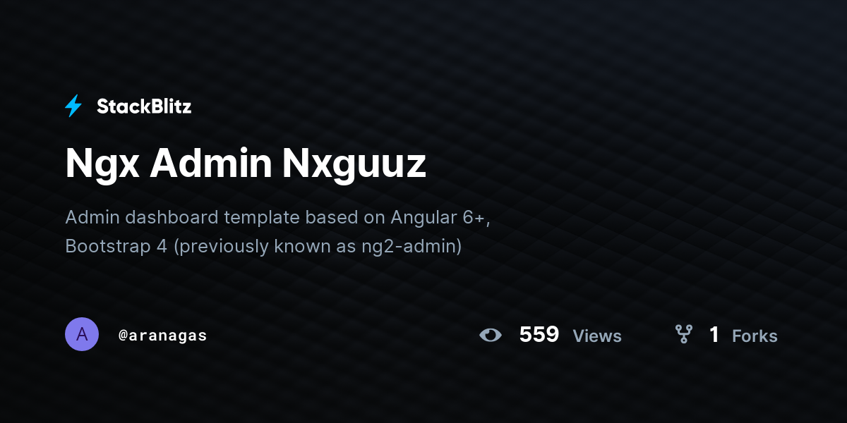 Ngx Admin Nxguuz - StackBlitz