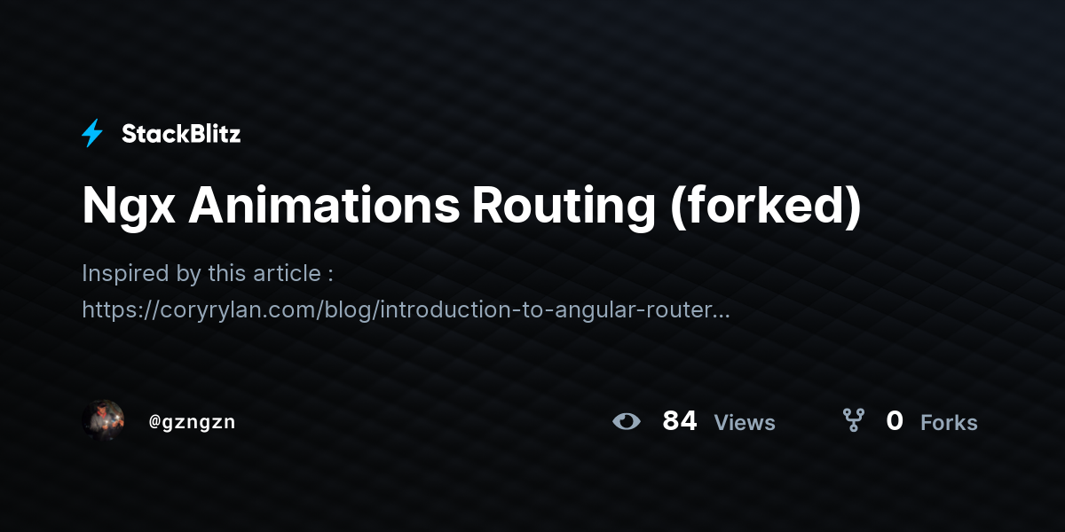 Ngx Animations Routing (forked) - StackBlitz