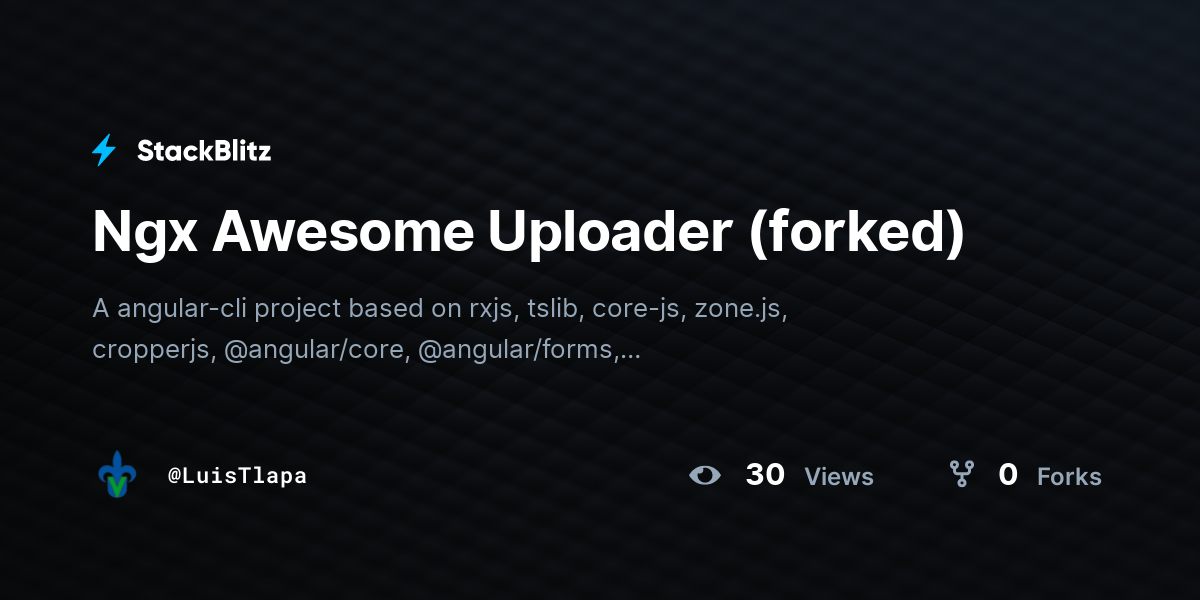 Ngx Awesome Uploader (forked) - StackBlitz