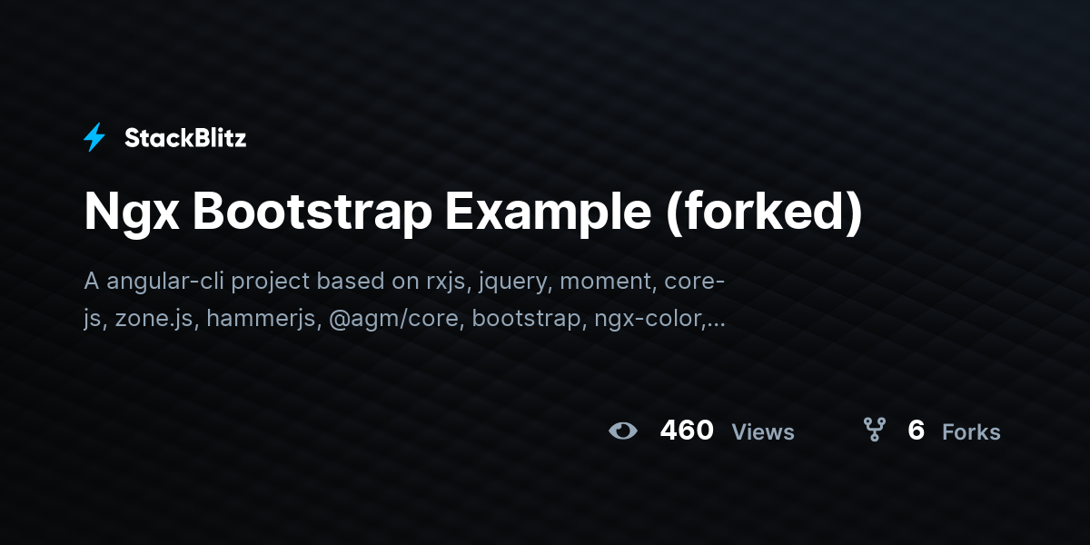 Ngx Bootstrap Example (forked) - StackBlitz