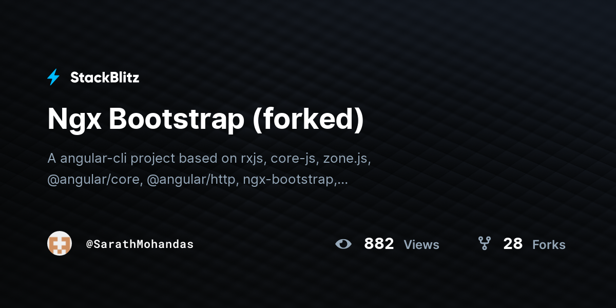 Ngx Bootstrap (forked) - StackBlitz