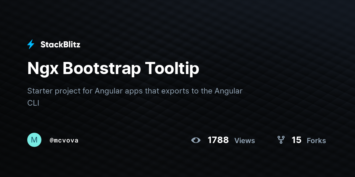 Ngx Bootstrap Tooltip - StackBlitz
