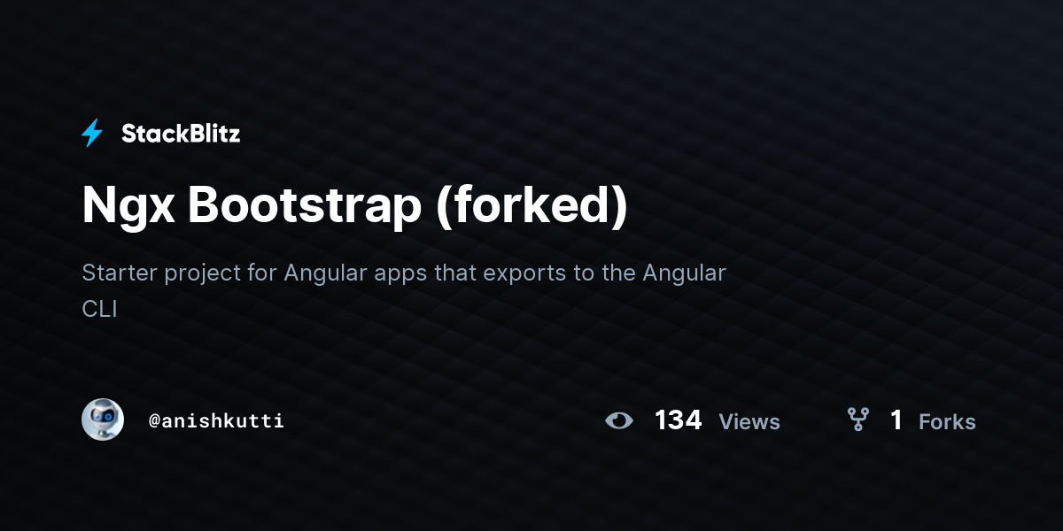 Ngx Bootstrap (forked) - StackBlitz