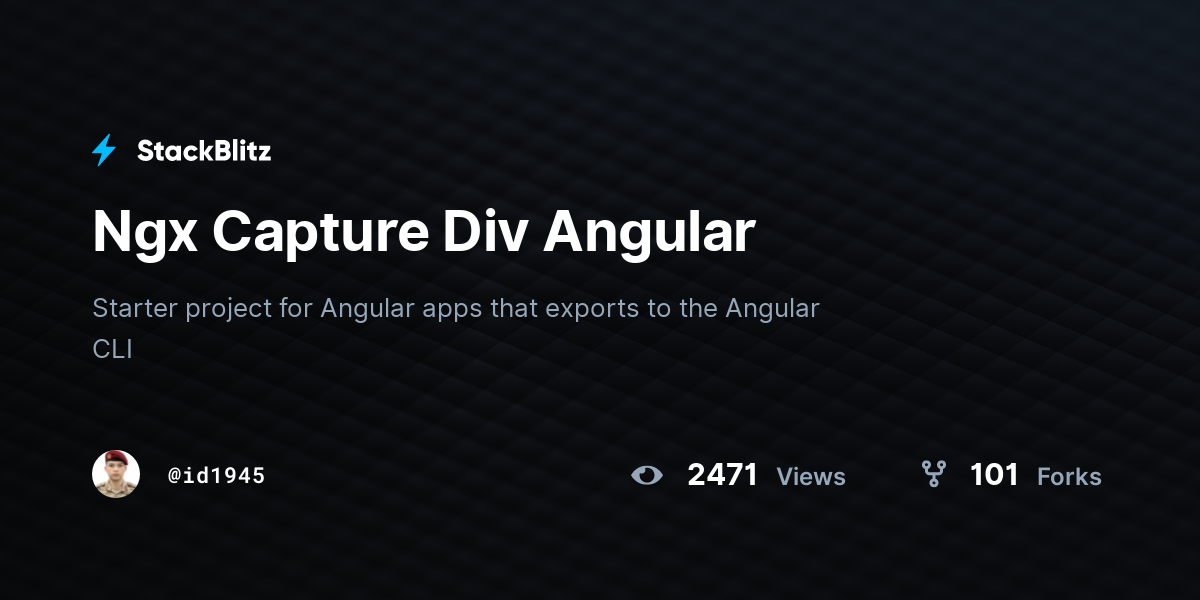 Ngx Capture Div Angular - StackBlitz