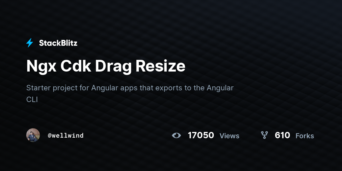 Ngx Cdk Drag Resize - StackBlitz