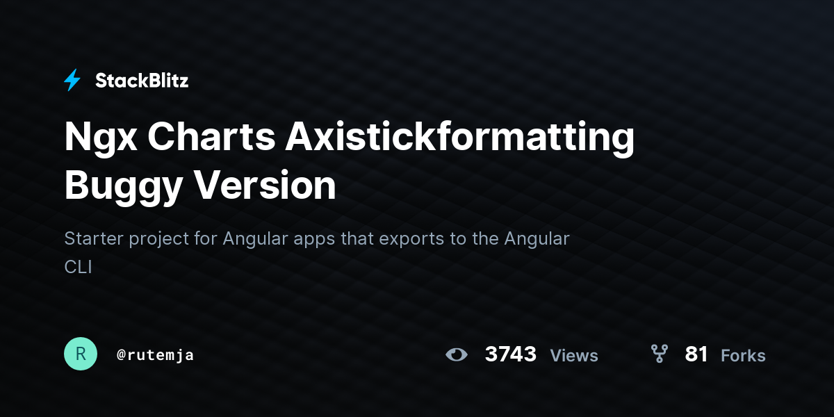 Ngx Charts Axistickformatting Buggy Version - StackBlitz