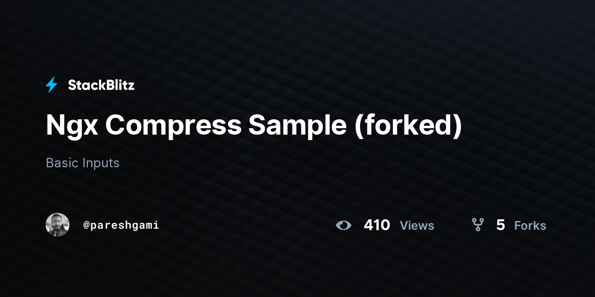 Ngx Compress Sample (forked) - StackBlitz